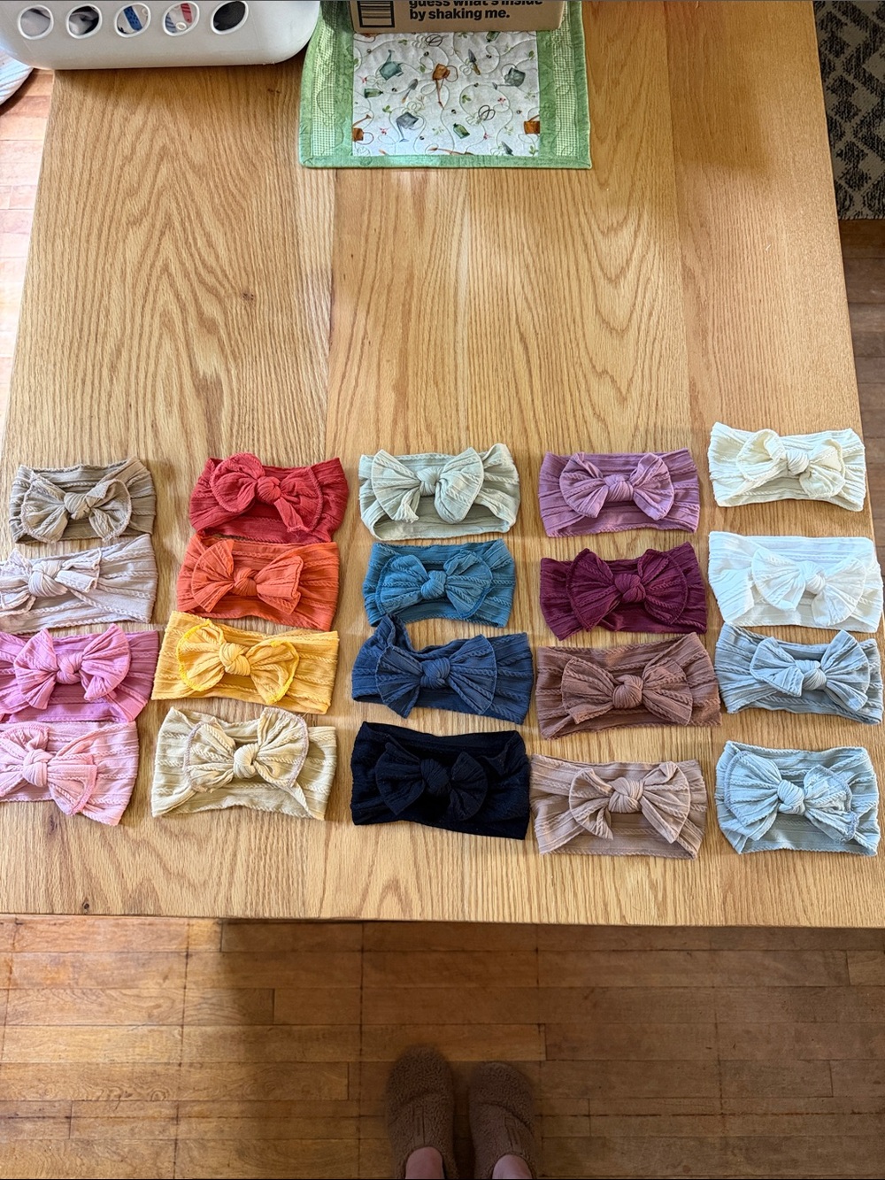 Baby Ribbed Bow Headbands - Assorted Colors
